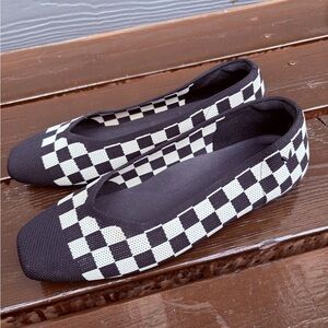 Vivaia Checkerboard Knit Flats